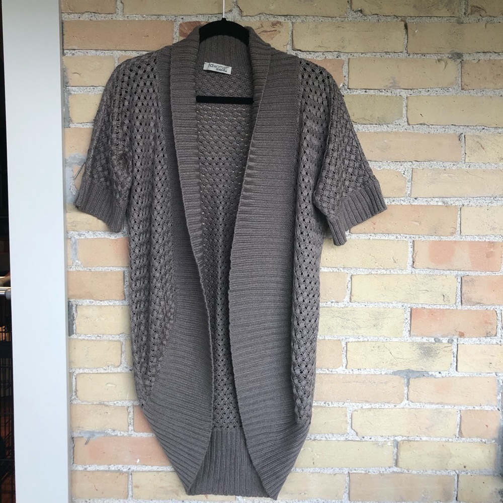 Indiwoman Beige Short Sleeved Cardigan